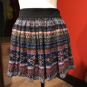 Multicolor skater skirt